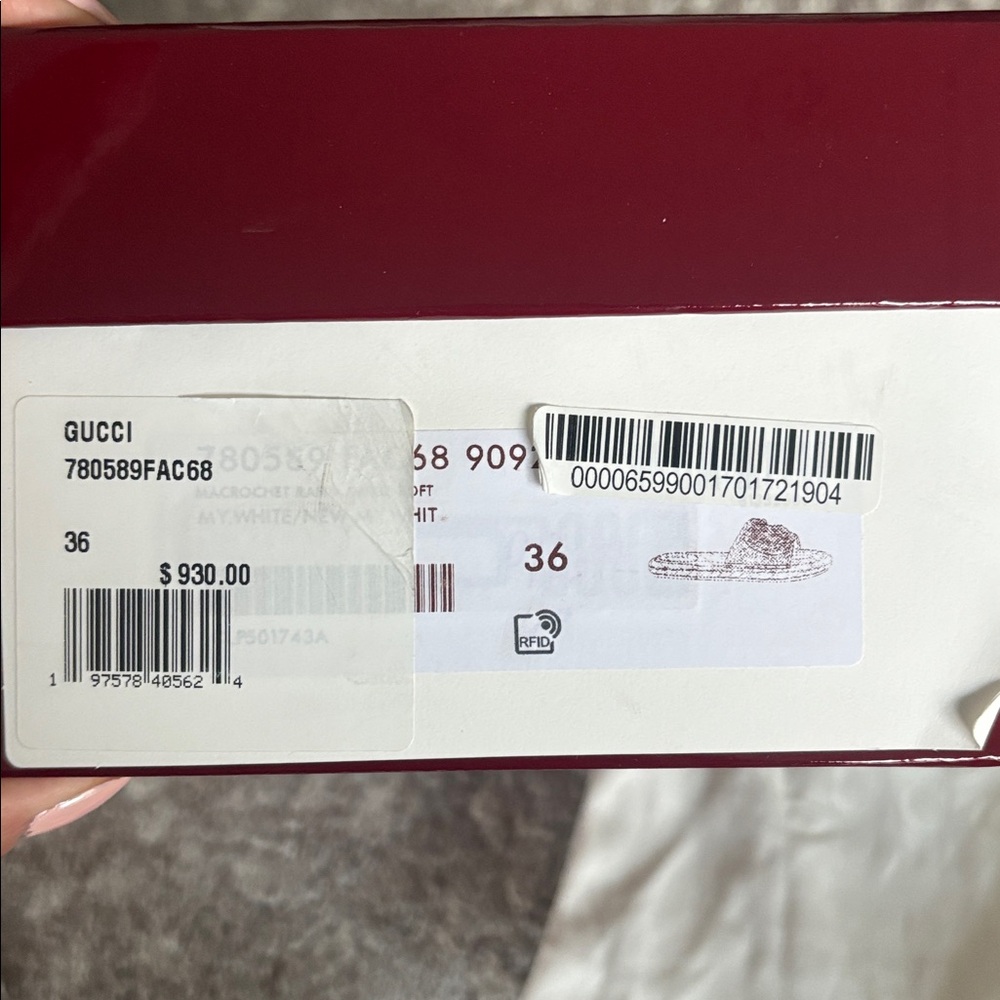 New with box! Authentic Gucci Women's Sz 36 Espadrille Slides with Crystal $930 - Picture 3 of 9